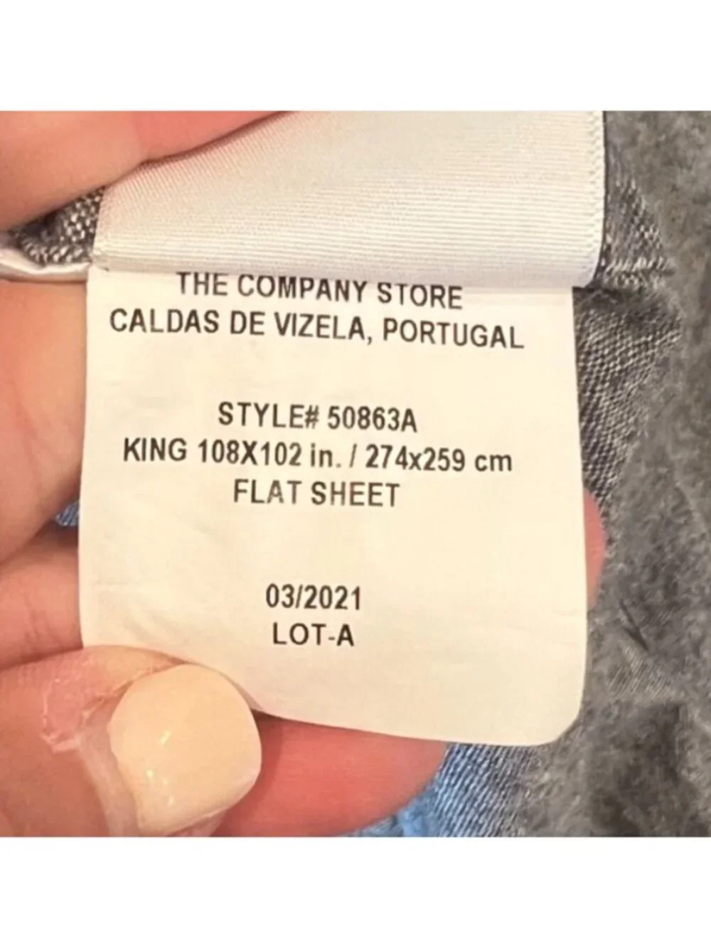 The Company Store Gray Pinstripe 100% Cotton King Duvet Cover & Sheet Set